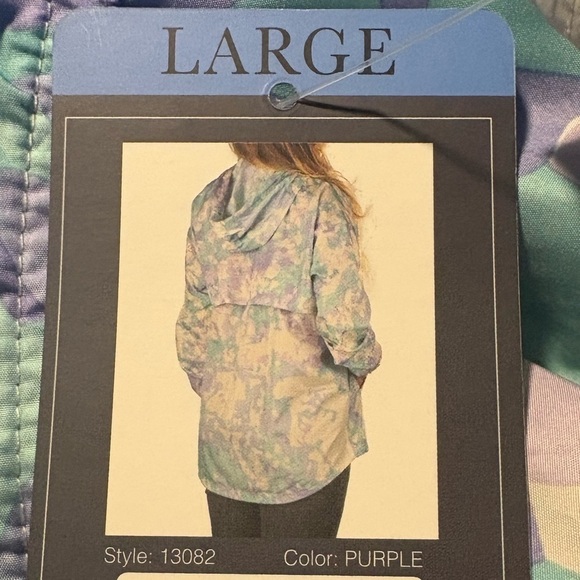 NWT- Lauren James Women’s Water Resistant Hooded Anorak Jacket - Picture 8 of 10